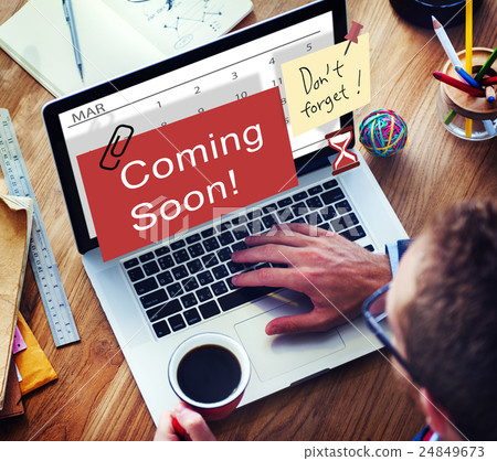 Coming Soon Advertising Annoucement Sign Concept 24849673