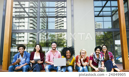 Teenagers Young Team Together Cheerful Concept Teenagers Young Team Together Cheerful Concept 24849905