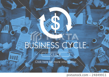 Business Cycle Economy Financial Concept Business Cycle Economy Financial Concept 24849911