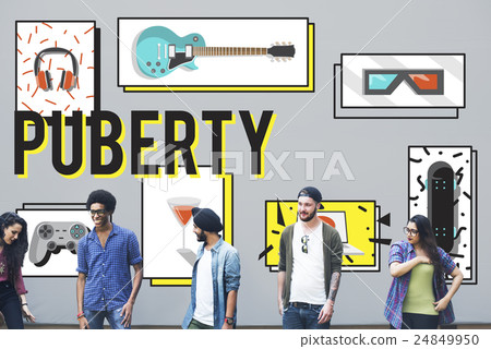 Puberty Adolescence Age Change Growth Life Concept 24849950