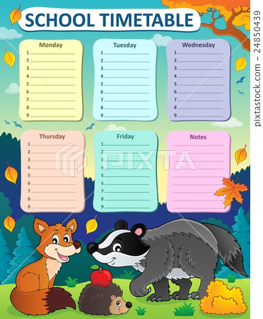 Weekly school timetable subject 1 24850439