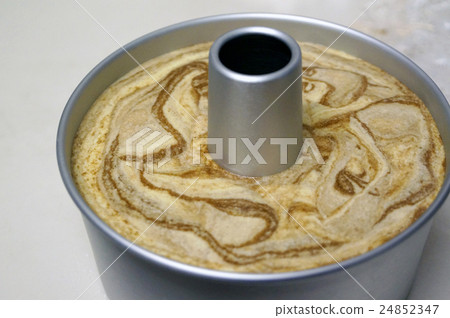 Marble chiffon cake before baking 24852347