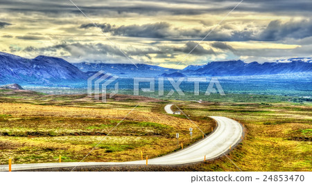 Route 36 between Reykjavik and Thingvellir 24853470