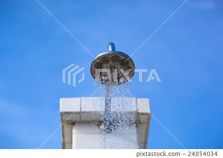 Water pouring from shower 24854034