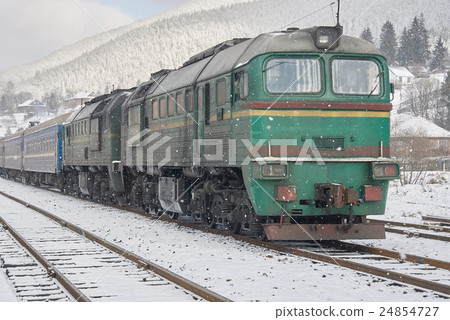 Old diesel passenger train Old diesel passenger train 24854727