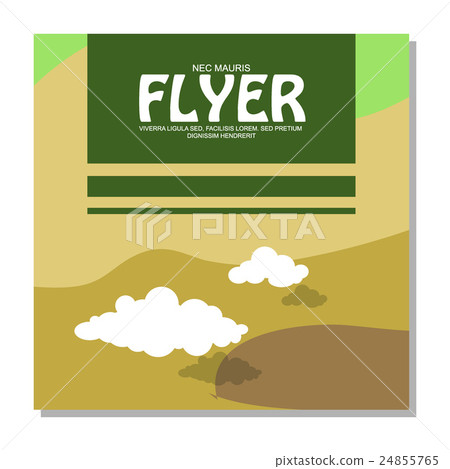 Flyers with the image of rocky terrain and forests Flyers with the image of rocky terrain and forests 24855765