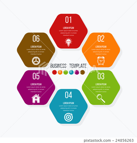 Vector illustration infographics six options. Vector illustration infographics six options. 24856263