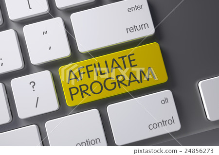 Affiliate Program CloseUp of Keyboard. 3D. Affiliate Program CloseUp of Keyboard. 3D. 24856273