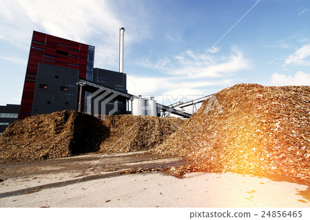 bio power plant with storage of wooden fuel 24856465