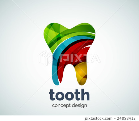 Stock Illustration: Vector tooth logo template