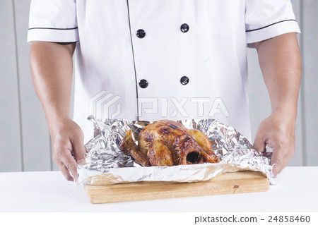 chef presented roast chicken 24858460