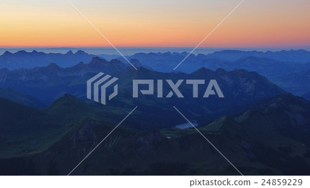 Summer sunset in the Swiss Alps 24859229