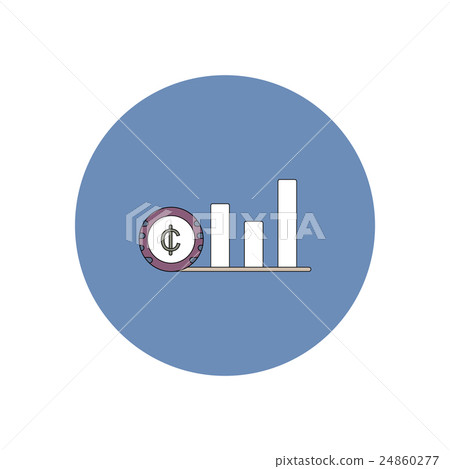 Vector illustration in flat design of column chart - Stock Illustration ...