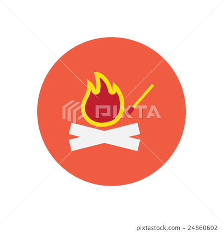 stylish icon in circle fire and match stylish icon in circle fire and match 24860602