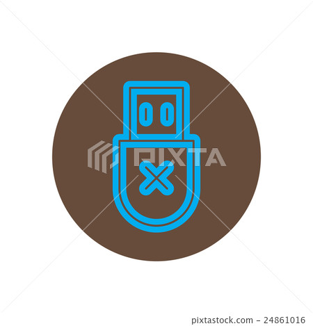 Vector icon  on the topic office  on  circle usb 24861016