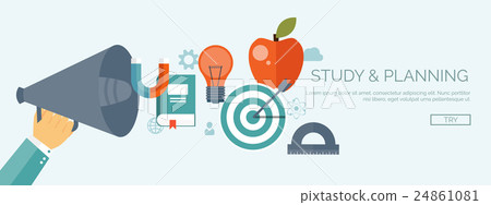 Vector illustration. Education management, online Vector illustration. Education management, online 24861081