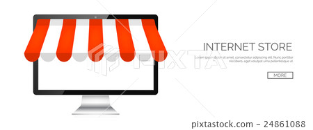 Vector illustration. Flat header. Shopping. Web Vector illustration. Flat header. Shopping. Web 24861088