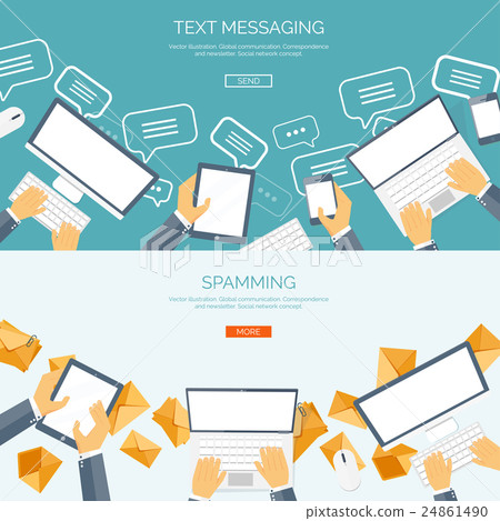 Vector illustration.  Global communication. Social 24861490