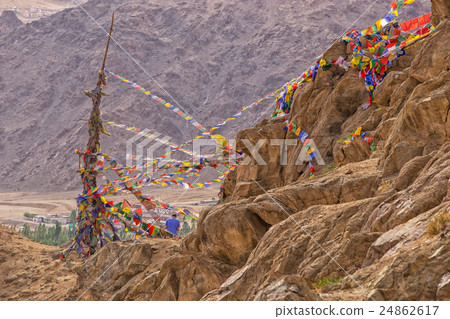 Prayer flag in Monastery at Leh Prayer flag in Monastery at Leh 24862617