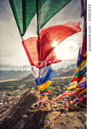 Prayer flag in Leh - capital Prayer flag in Leh - capital 24862618