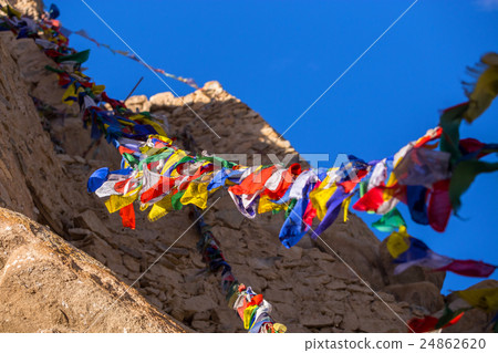 Prayer flag in Monastery at Leh Prayer flag in Monastery at Leh 24862620