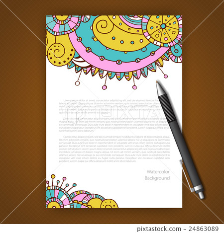 Vector hand draw ethnic background Vector hand draw ethnic background 24863089