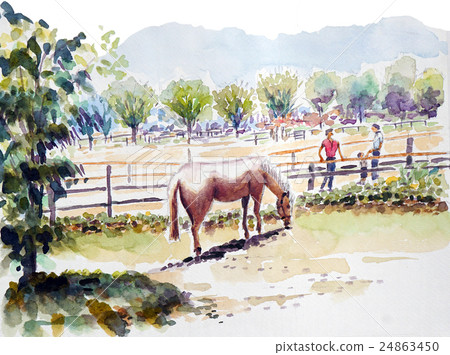 Sketch of a ranch 24863450