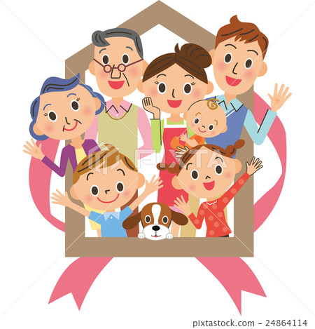 House three generations family 24864114