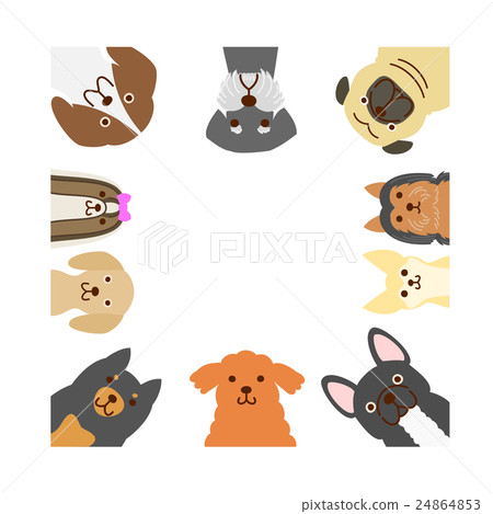 Small dog frame square - Stock Illustration [24864853] - PIXTA