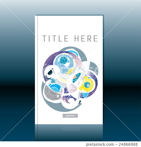 Abstract book cover design. Brochure template 24866988