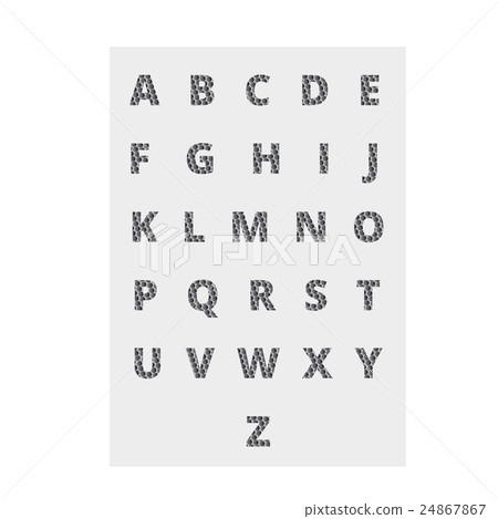 Alphabet- hand drawn  letters (sign, symbols) 24867867
