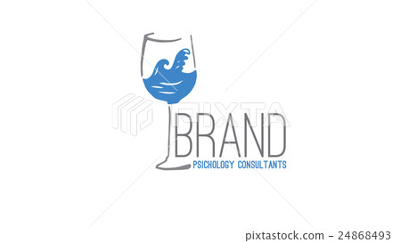 Wave in a glass vector logo 24868493