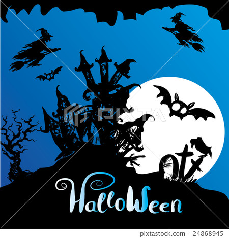 Scary house - Halloween background Scary house - Halloween background 24868945