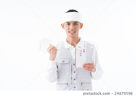 Worker with a gift bag 24870596