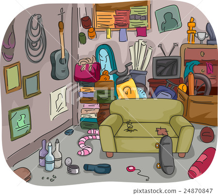 Hoarding Clutter Interior 24870847