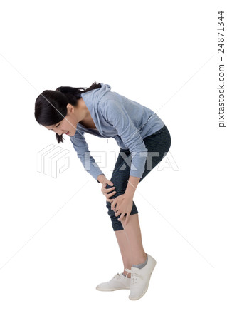 woman with knee pain woman with knee pain 24871344