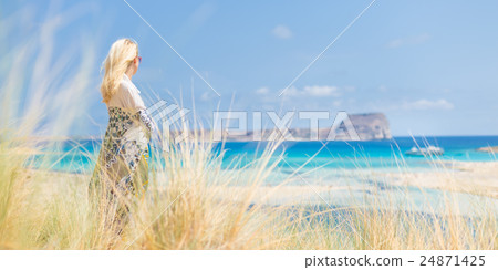 Free Happy Woman Enjoying Sun on Vacations. Free Happy Woman Enjoying Sun on Vacations. 24871425