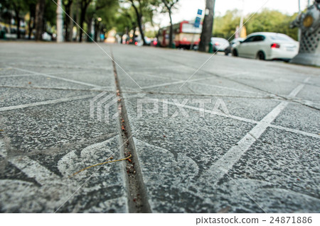 pattern on footpath sidewalk and street road 24871886