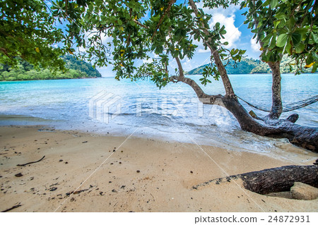 white sand and blue sea in the fresh sunny day 24872931