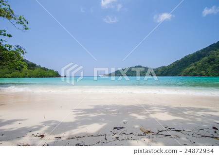 white sand and blue sea in the fresh sunny day white sand and blue sea in the fresh sunny day 24872934