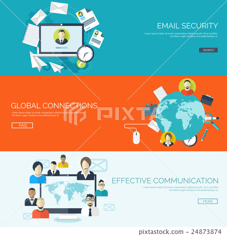 Vector illustration. Flat background. Social media 24873874