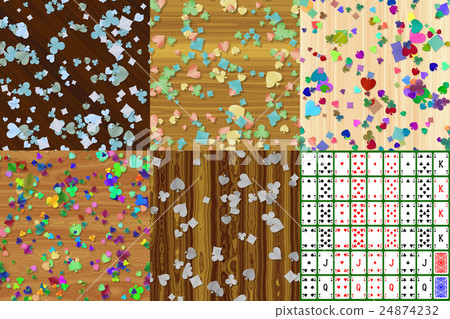 Set of card shapes generated textures - Stock Illustration [24874232 ...