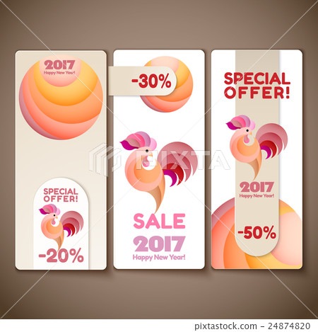 Banner sale set for New Year of the rooster Banner sale set for New Year of the rooster 24874820