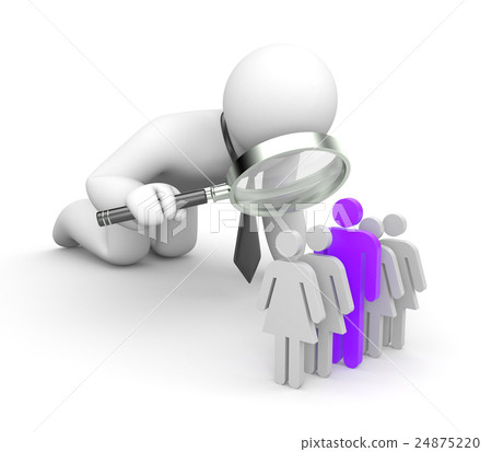 Selection of the personnel. 3d illustration 24875220