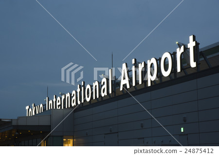 Haneda airport at night 24875412