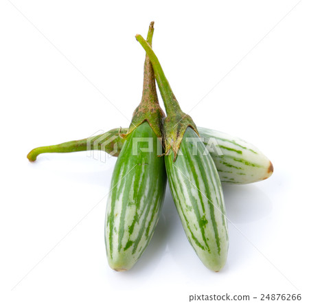 Thai Green Eggplant on white background 24876266