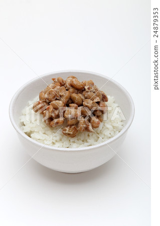 Rice and natto Rice and natto 24879353