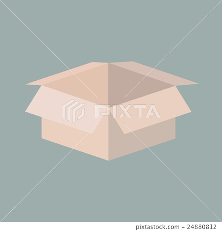 empty cardboard box opened 24880812