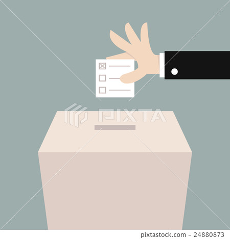 Vote Ballot With Box. Vector Illustration - Stock Illustration ...