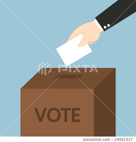 Vote ballot with box. Vector illustration Vote ballot with box. Vector illustration 24881327